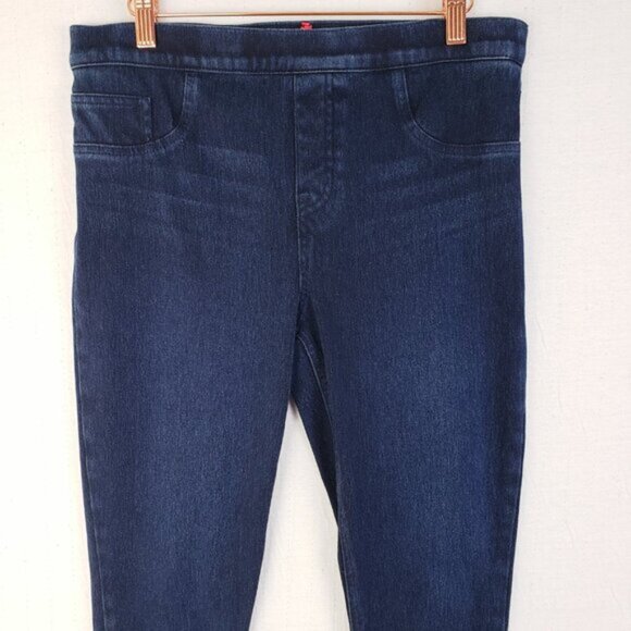 SPANX Jean-ish Ankle Leggings Blue Dark Wash Jeggings size Large - Picture 5 of 14